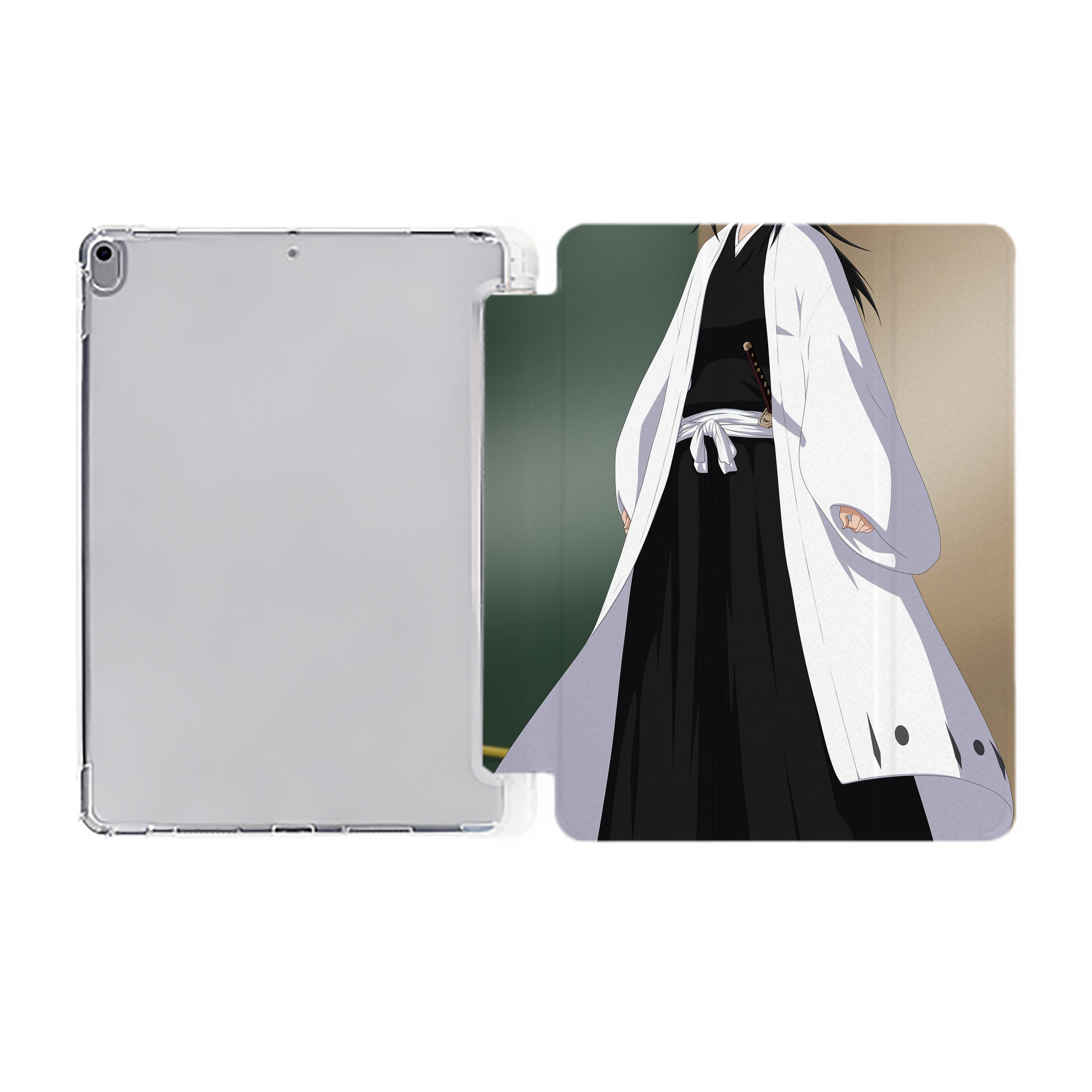 （画像用） ブリーチ BLEACH IPad ケース ペン収納付き 三つ折りスタンド PUレザー×シリコン 対応機種9.5/10.5/10.9インチ